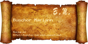 Buschor Mariann névjegykártya